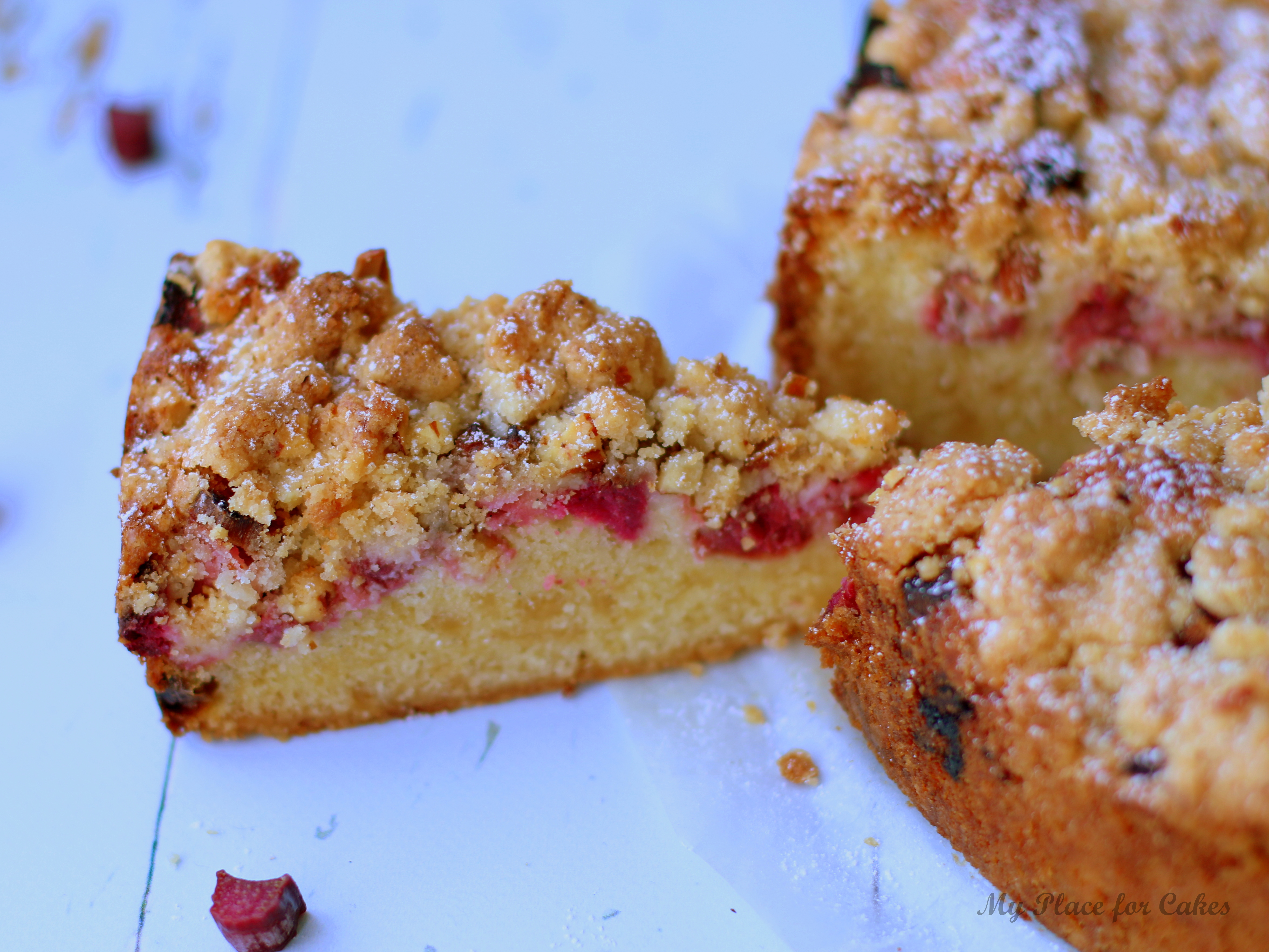 Fantastisk rabarberkage med crumble
