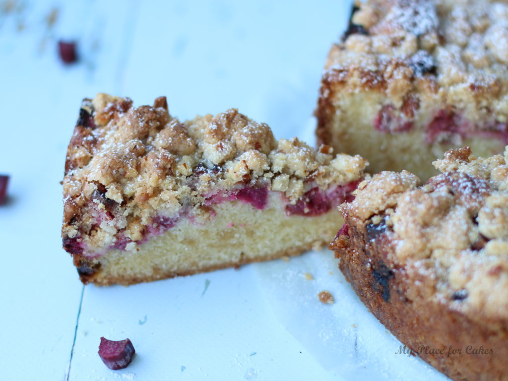 Fantastisk rabarberkage med crumble My Place for Cakes